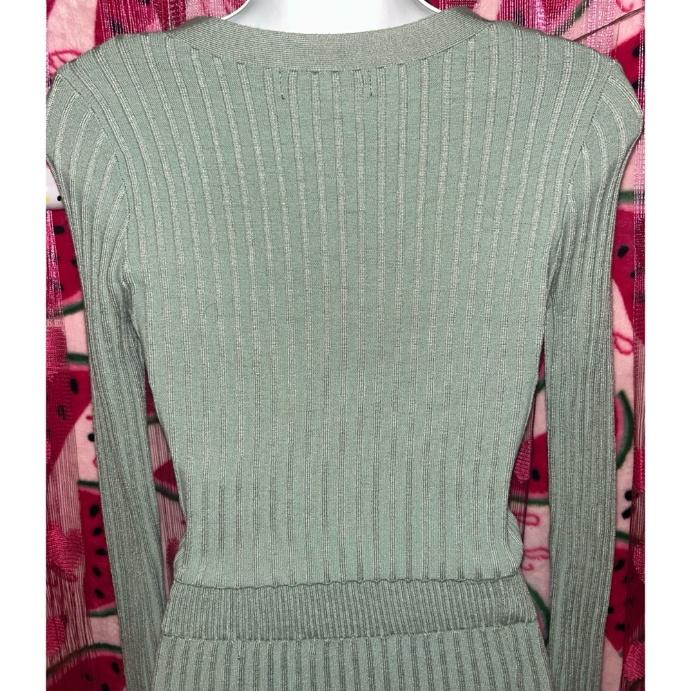 💚 Chic Ribbed Knit Midi Skirt Set - Picture 7 of 10